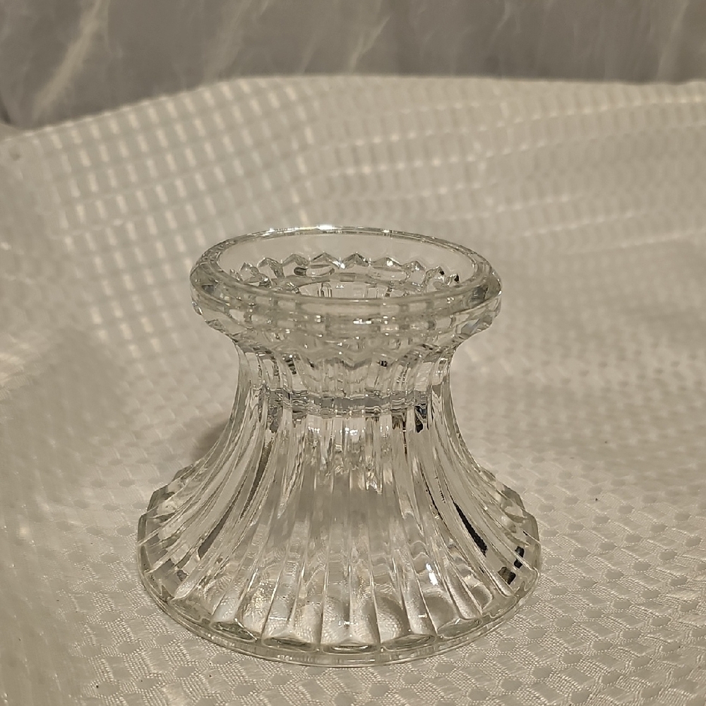 Elegant Clear Glass Candle Holder